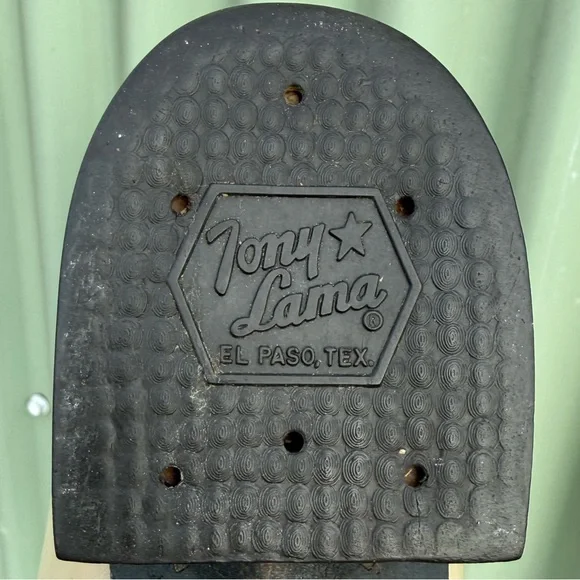 Tony Lama vintage snake skin and leather boots sz 8.5 - Picture 12 of 16